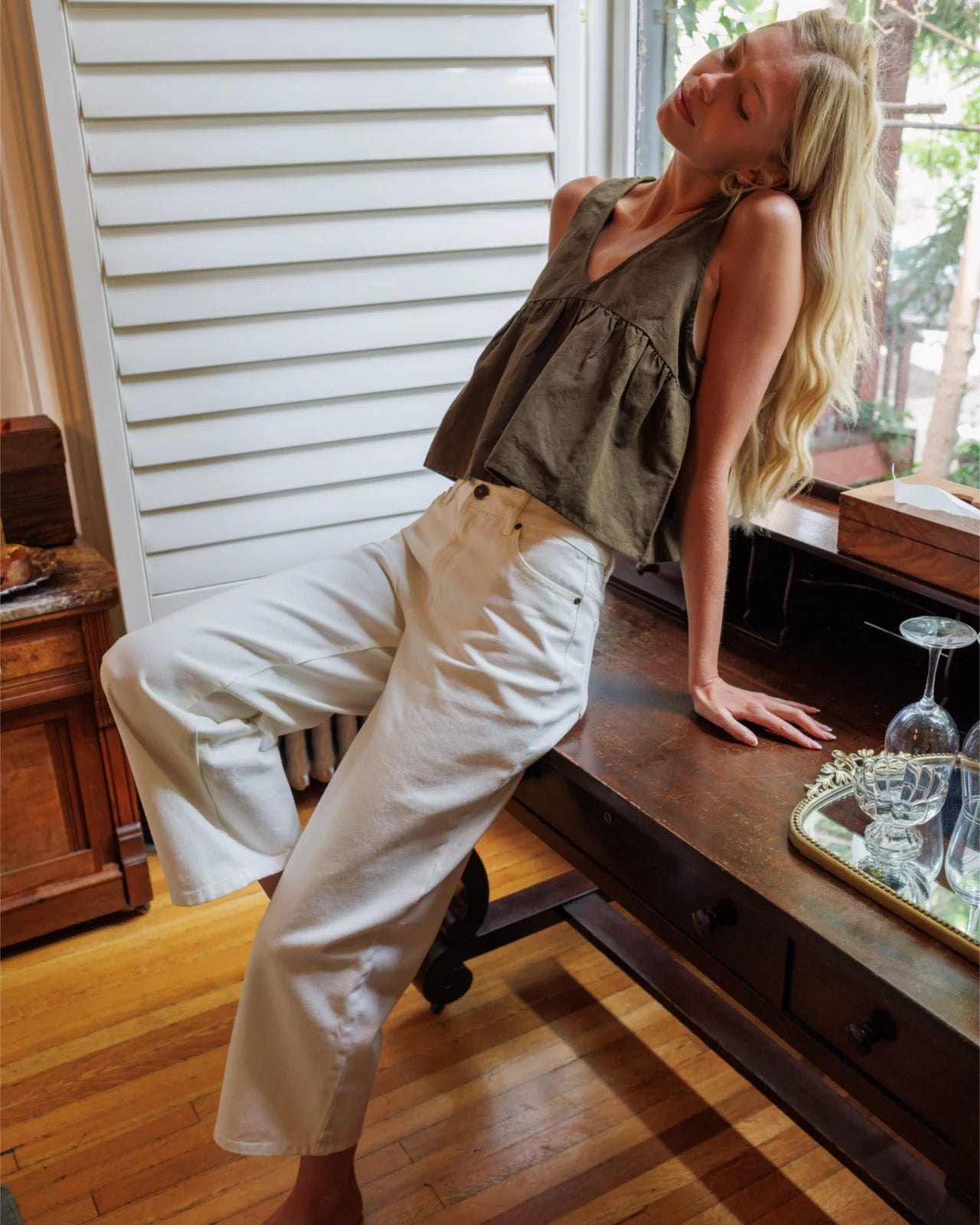 Gigi Top in Dark Earth