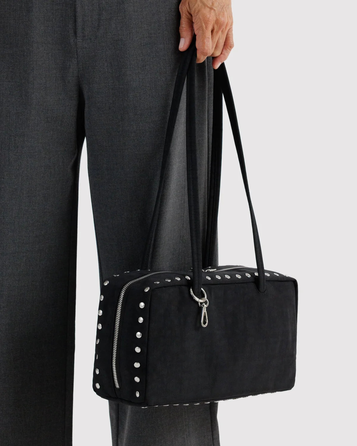Nylon Bowler Bag in Studs