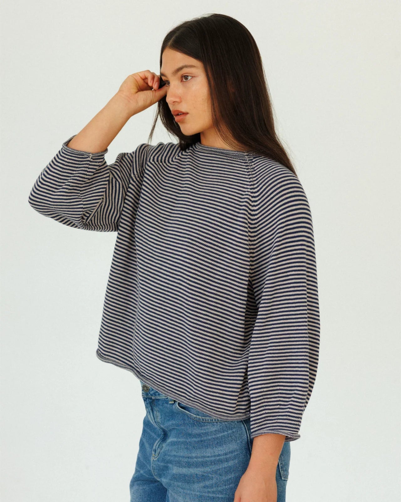 Jeanie Sweater in Blue Stripe