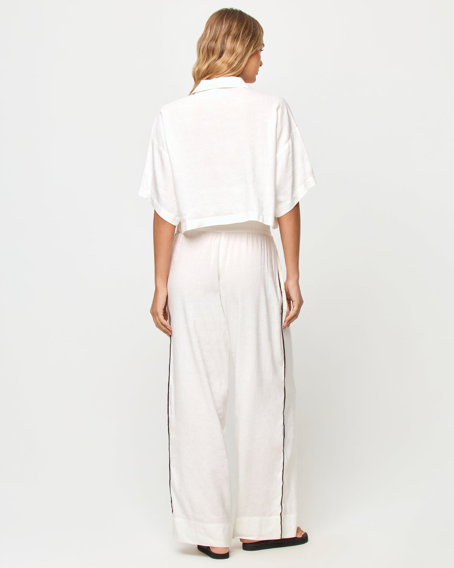LSPACE Kitt top in Cream, back view on model.