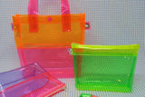Yellow & Green Vinyl Flat Bottom Pouch