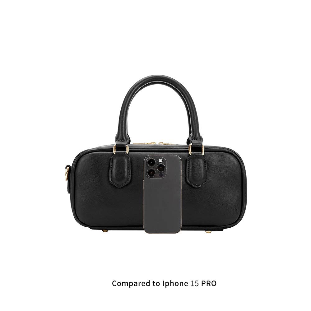 Eden Black Recycled Vegan Top Handle Bag