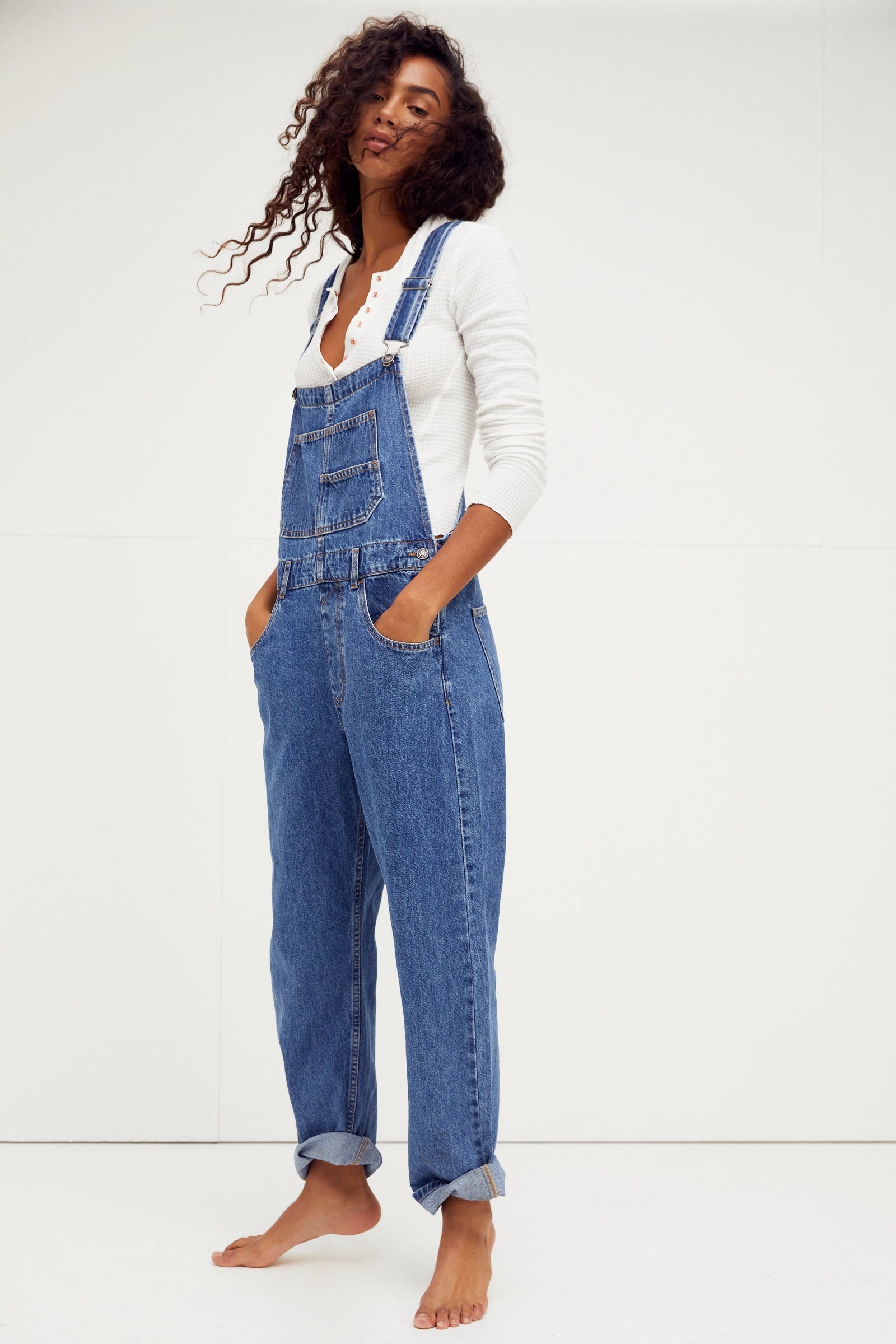 Ziggy Denim Overalls in Sapphire Blue