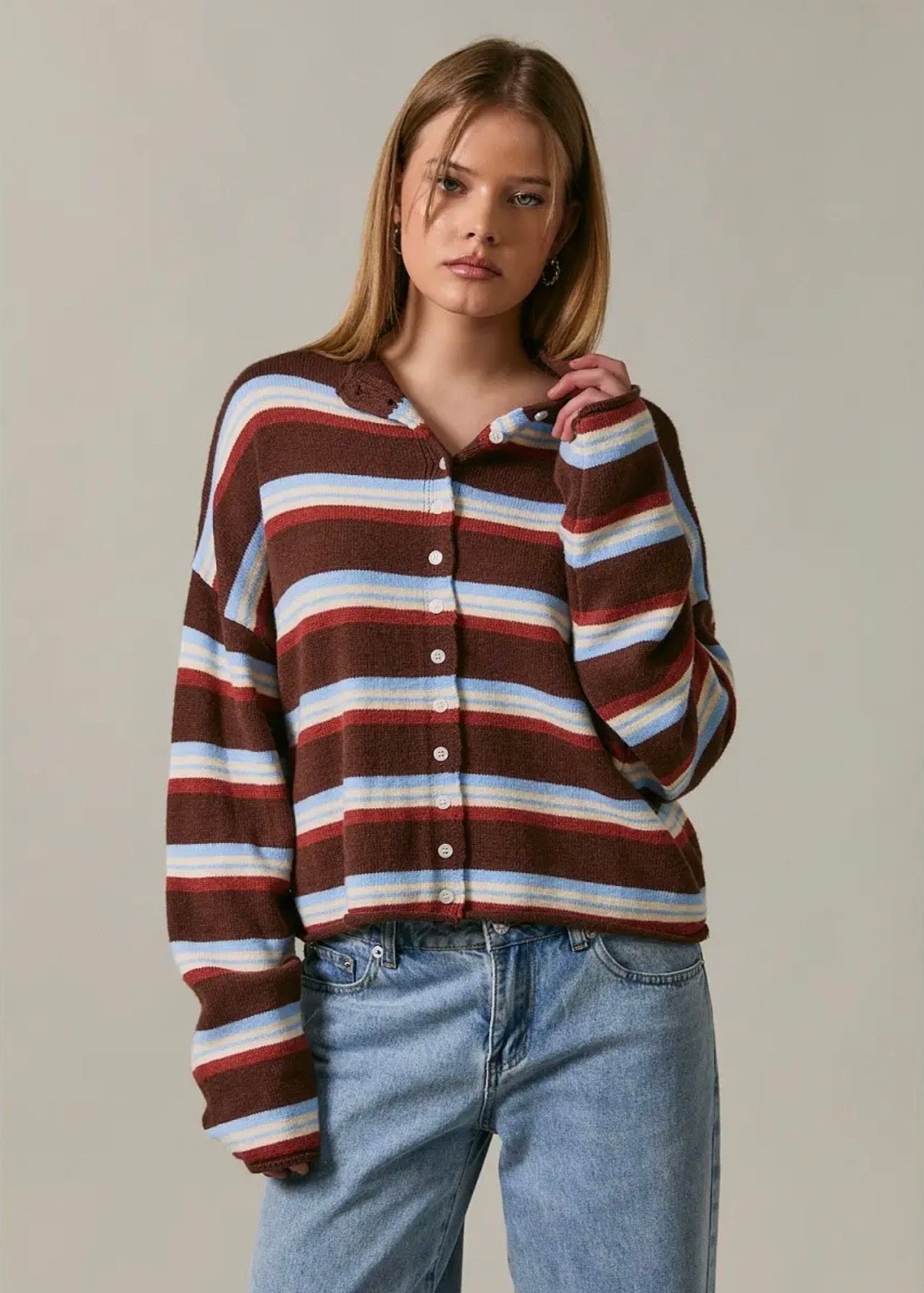 Bea Striped Cardigan