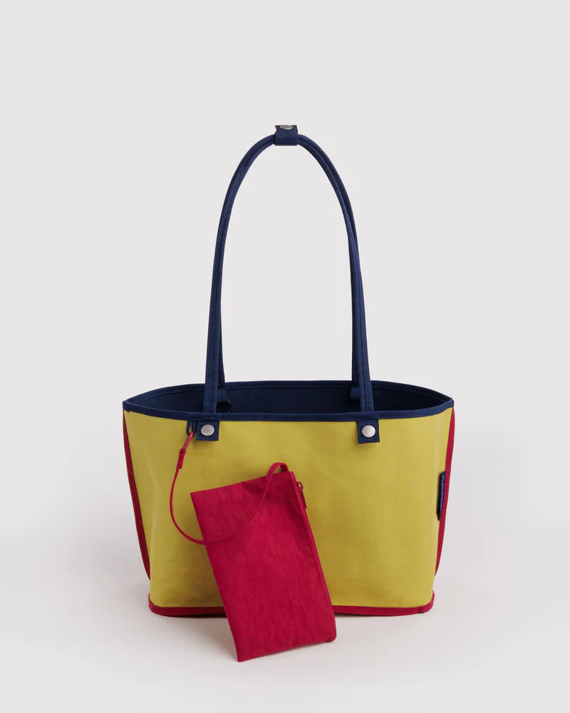 Medium Nylon Reversible Tote in Navy Mix