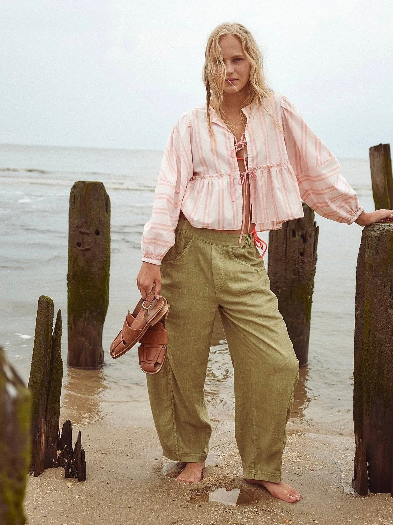 Brunch Babe Blouse in Pink+Yellow