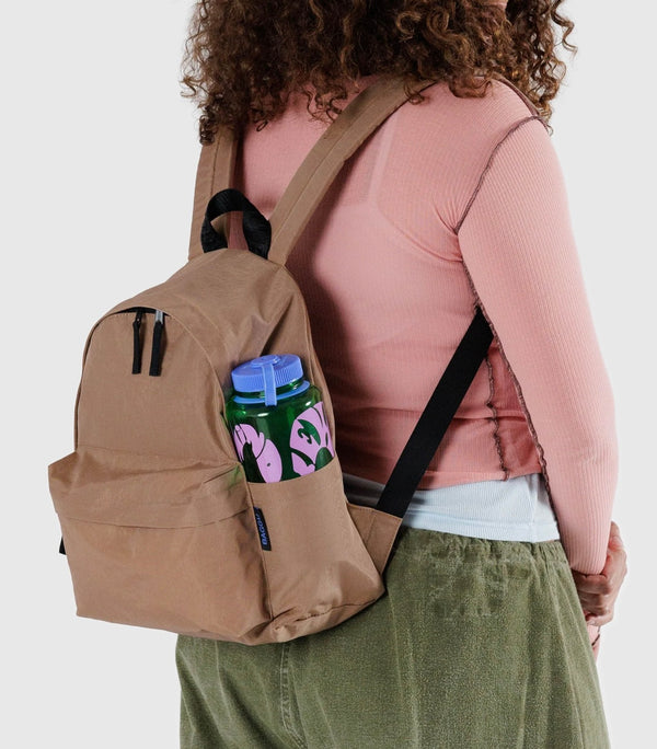 Medium Nylon Backpack in Cocoa