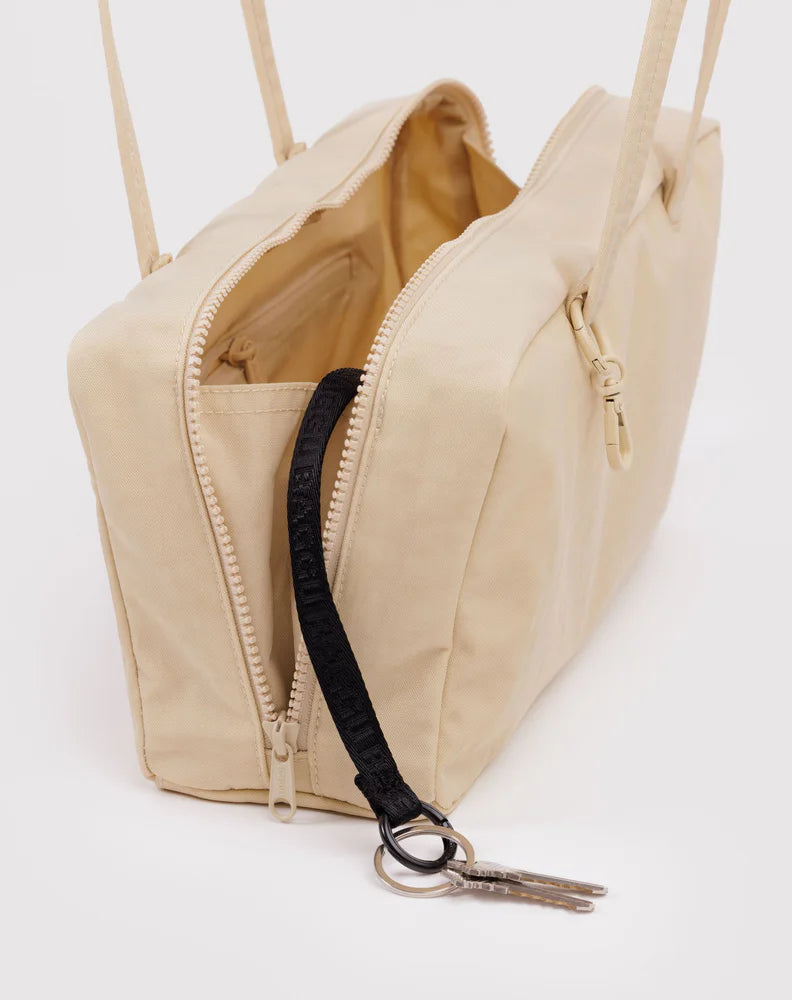 Nylon Bowler Bag in Custard