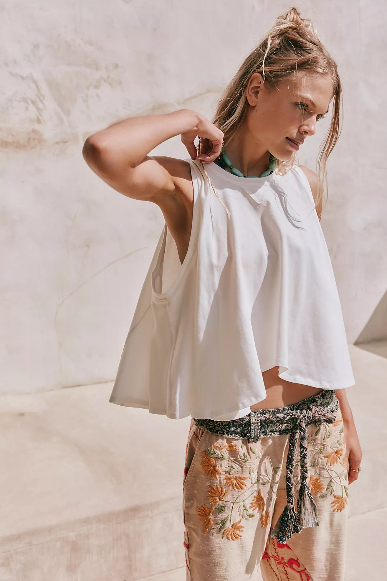 Hialeah Tank in Clean Ivory
