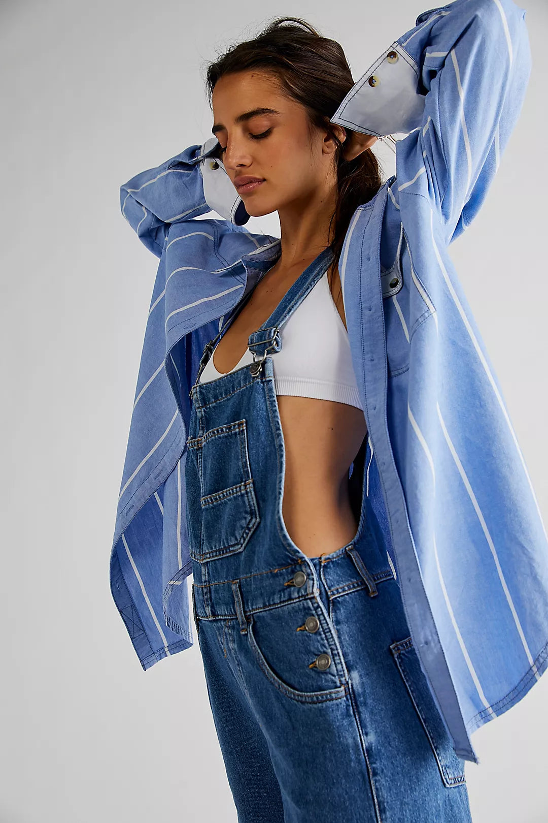 Ziggy Denim Overalls in Sapphire Blue
