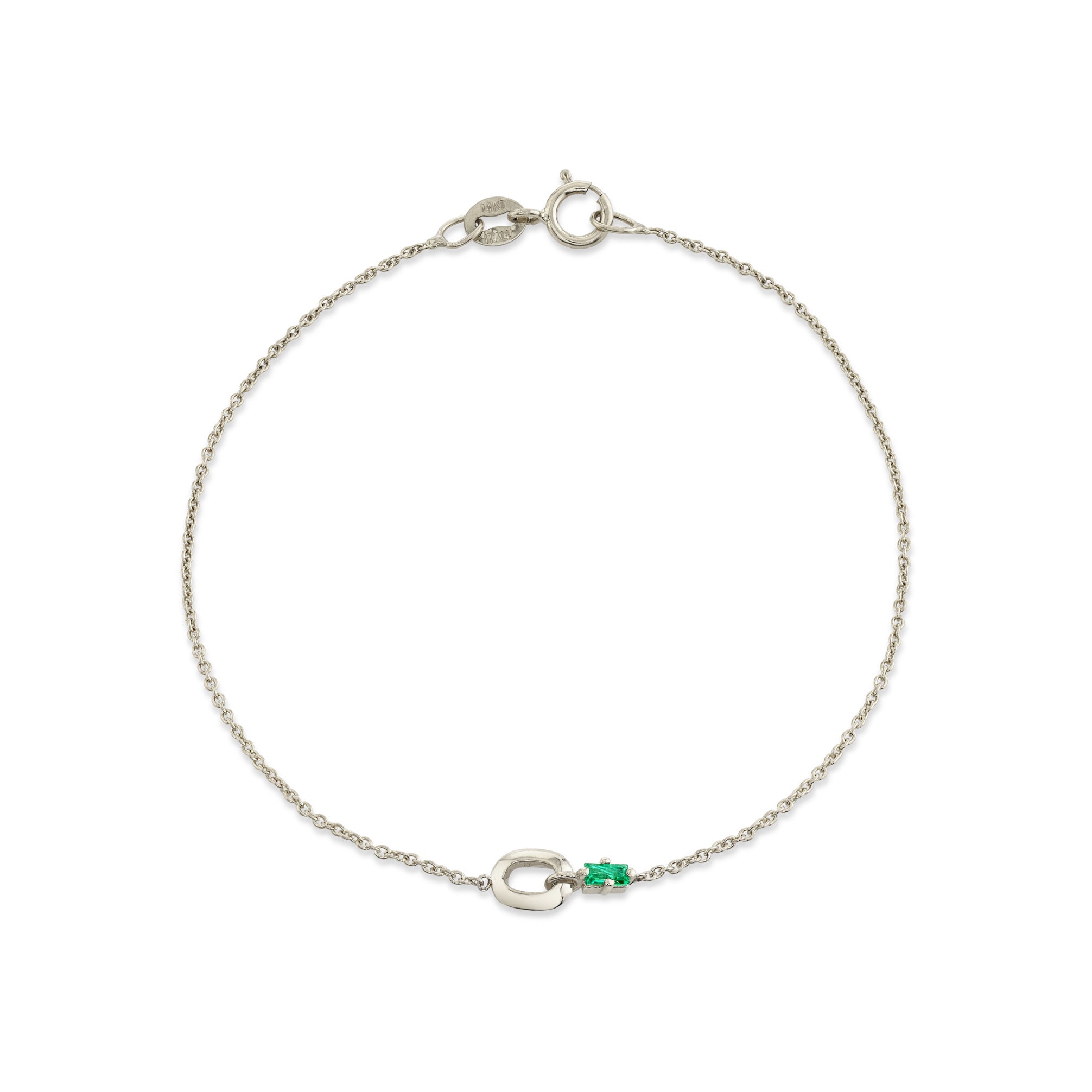 XS Link and Emerald Baguette Bracelet