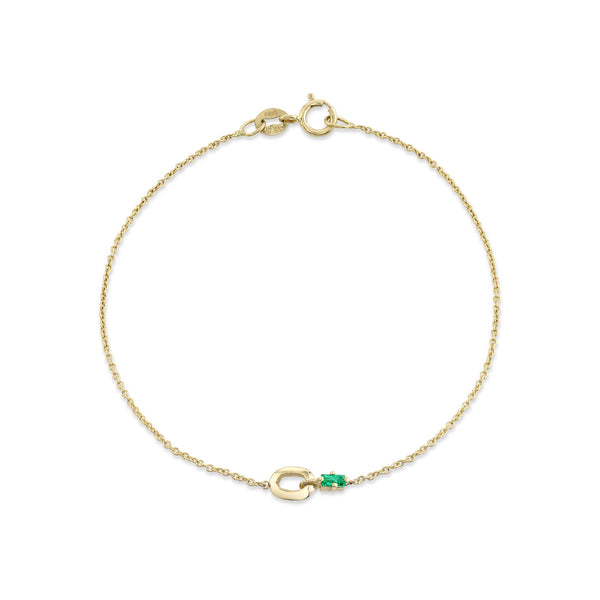 XS Link and Emerald Baguette Bracelet