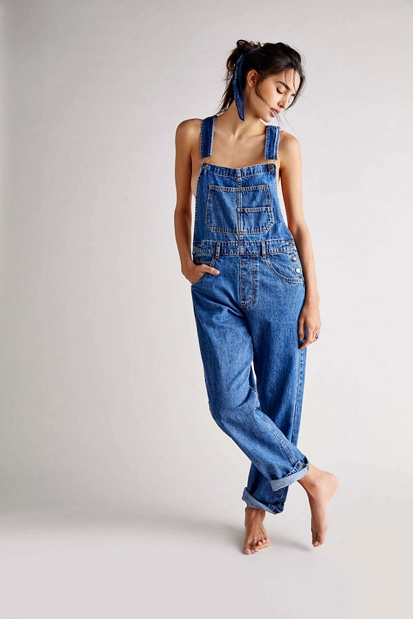 Ziggy Denim Overalls in Sapphire Blue