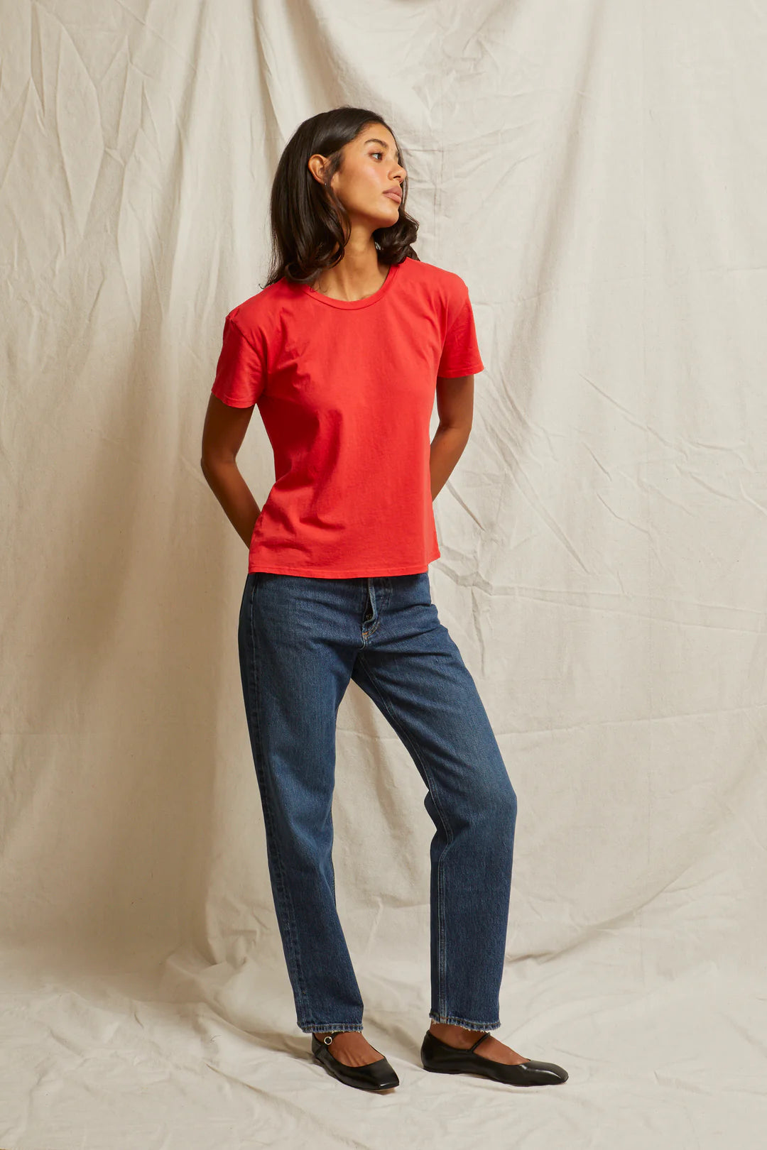 Harley Tee in Poppy Red