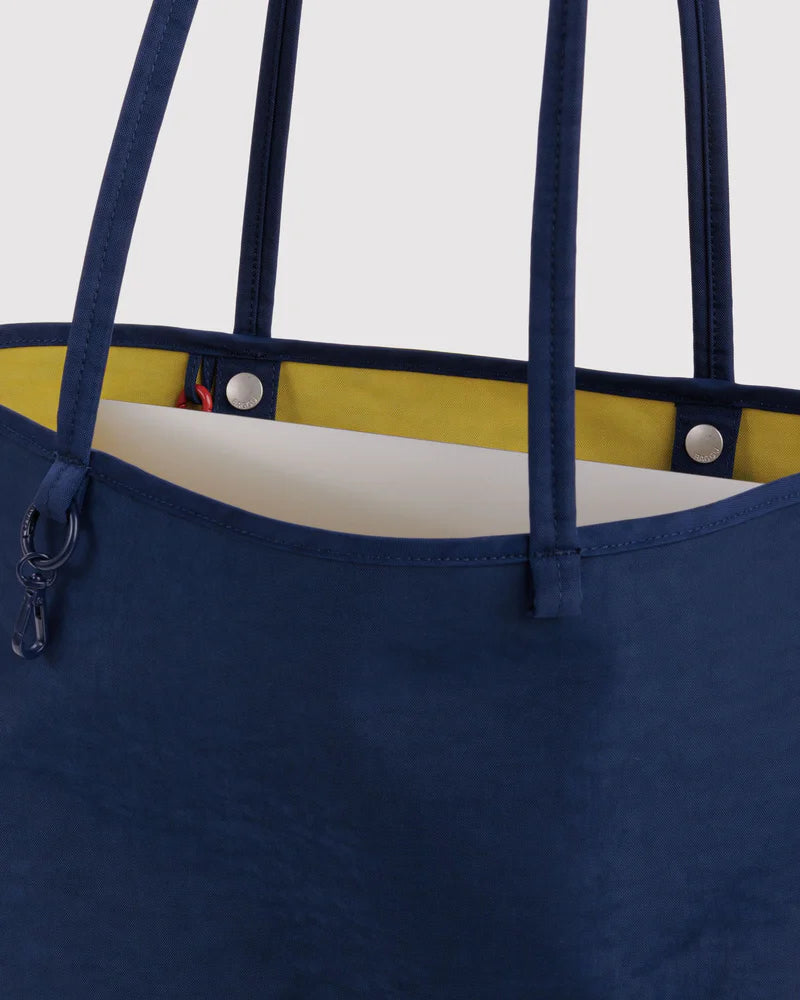 Medium Nylon Reversible Tote in Navy Mix