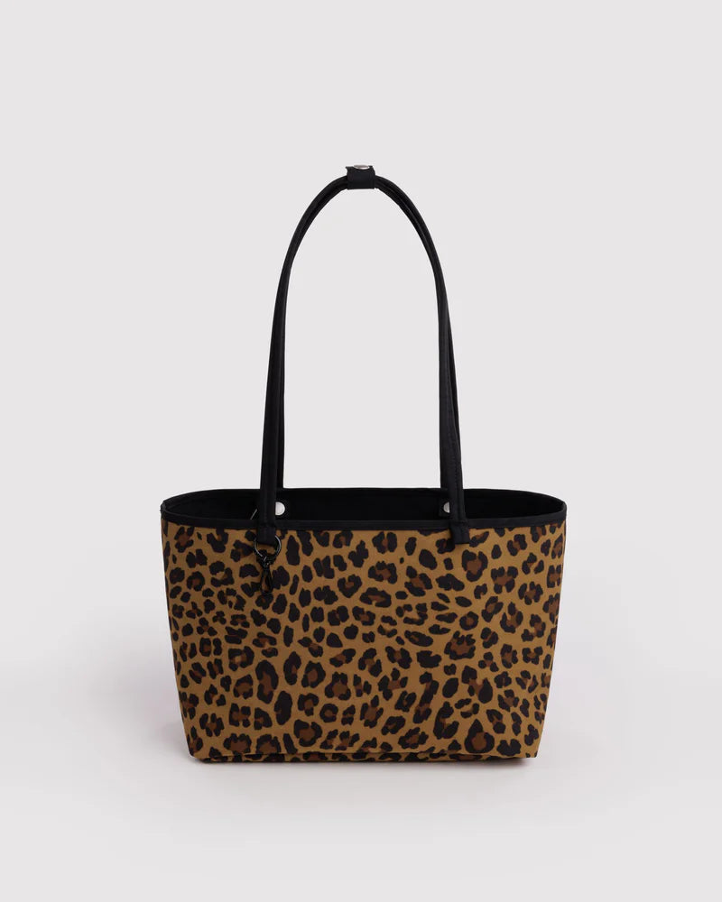 Medium Nylon Reversible Tote in Leopard Mix