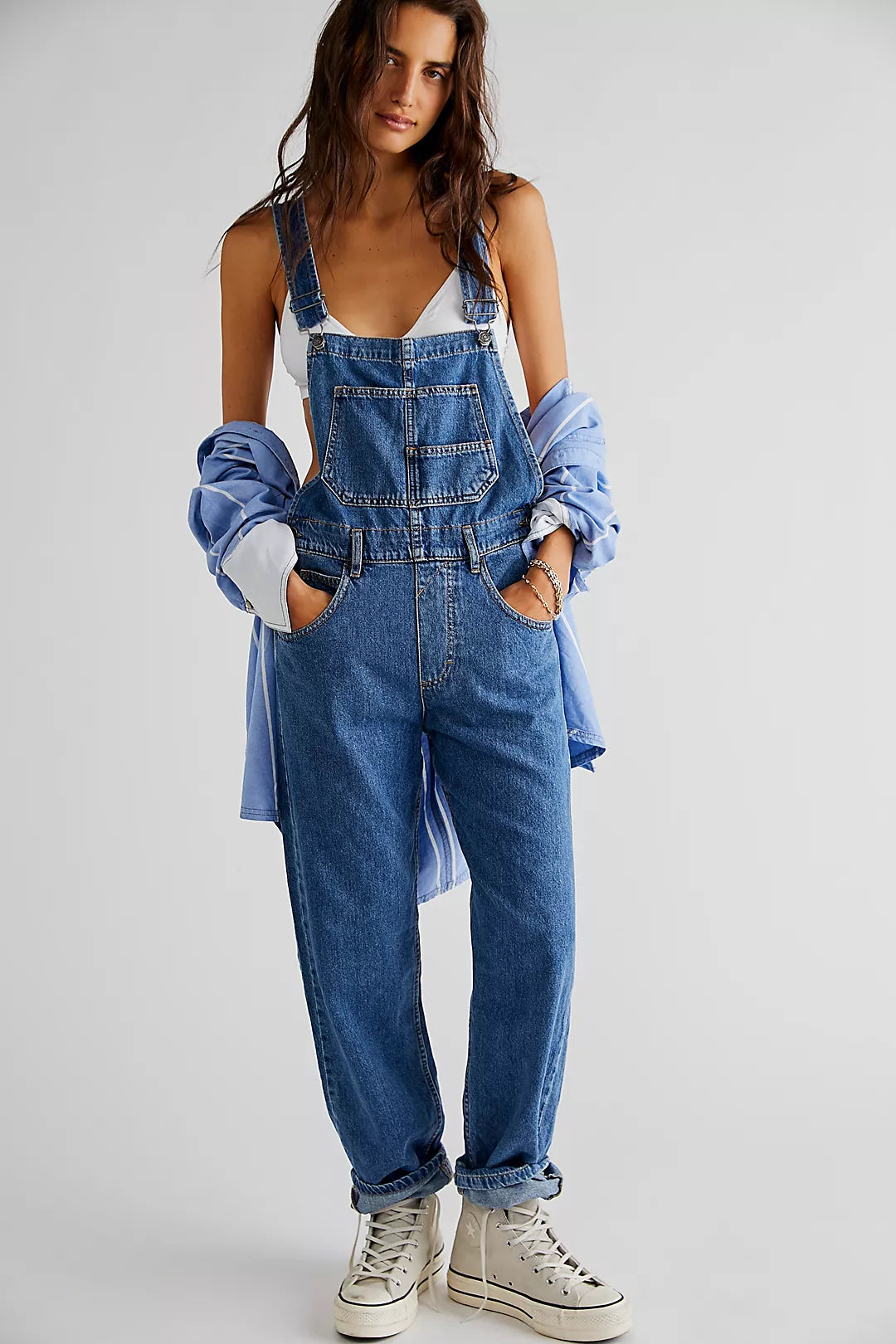 Ziggy Denim Overalls in Sapphire Blue