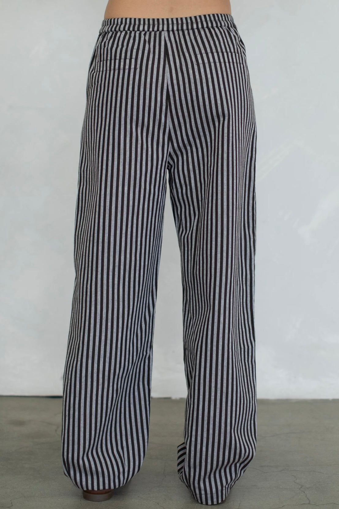 Leighton Stripe Pants in Chocolate