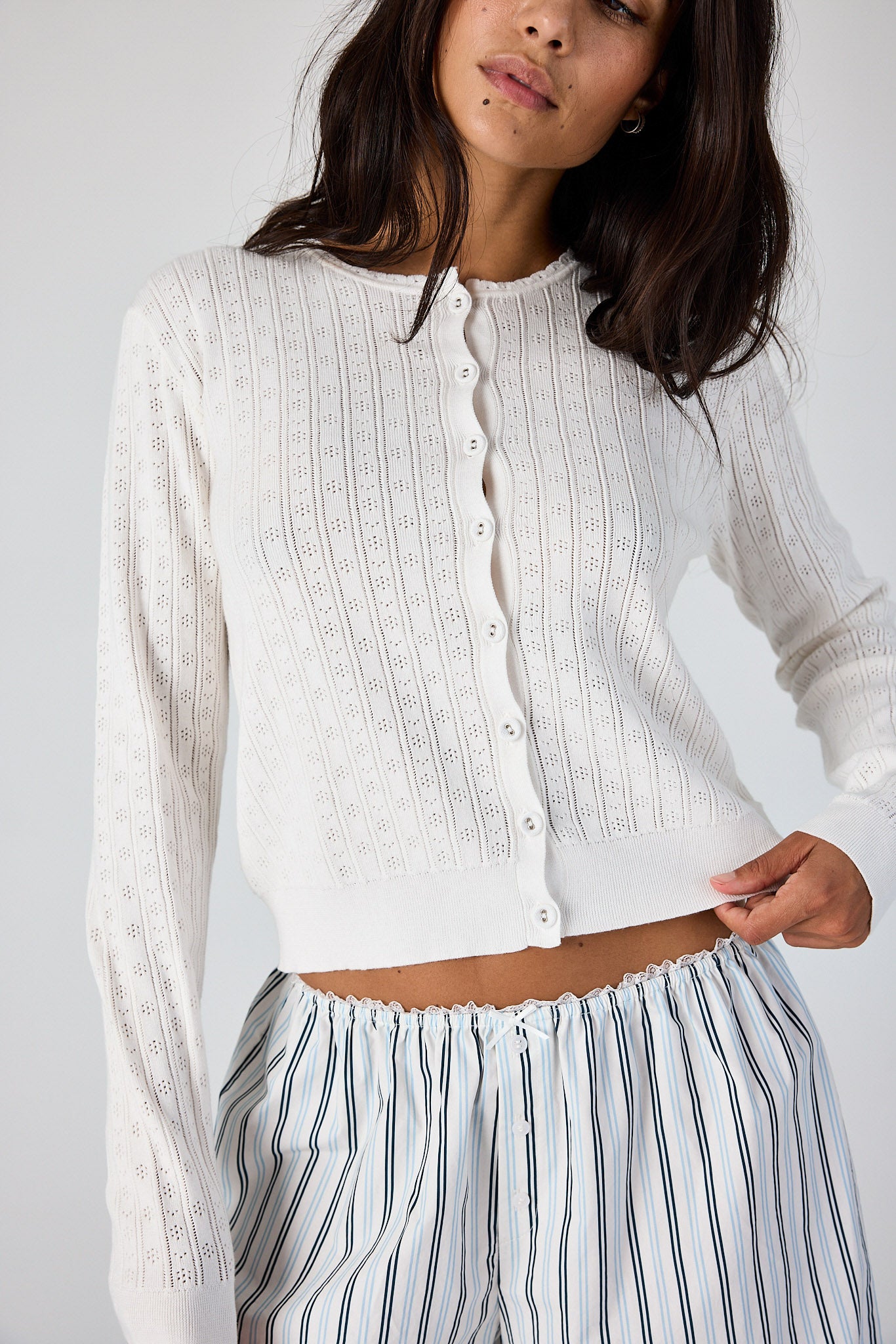 Pipa Pointelle Cardigan