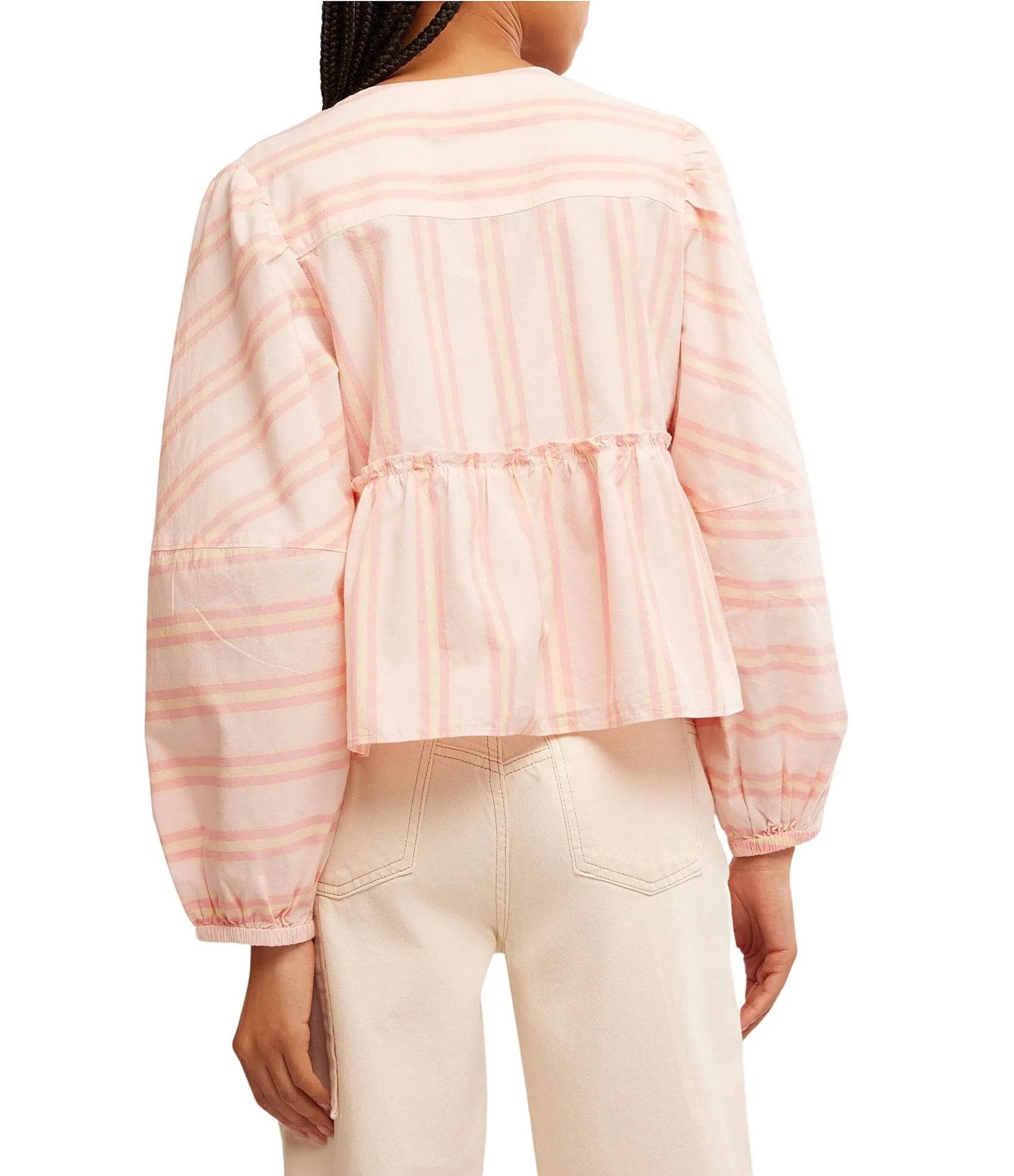 Brunch Babe Blouse in Pink+Yellow