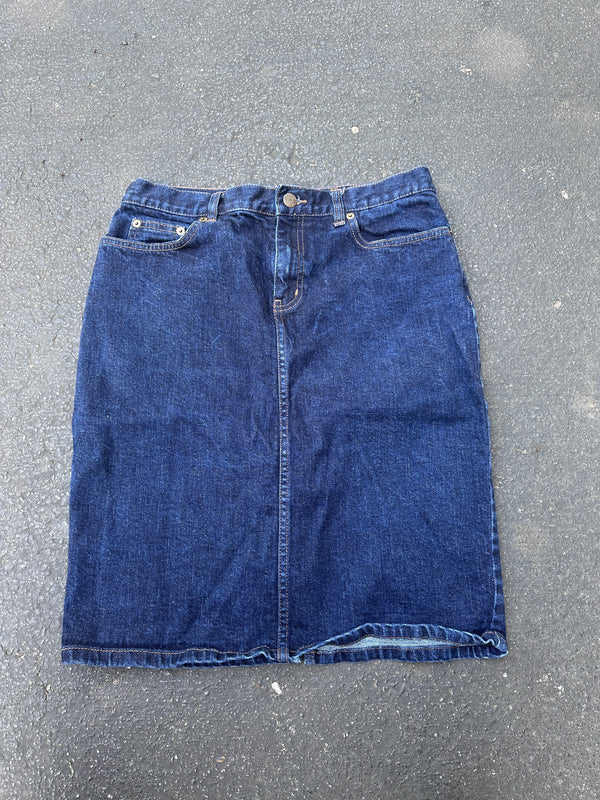 Vintage Ralph Lauren Denim Midi Skirt