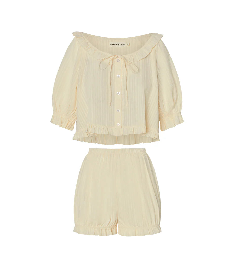 Romeo Set in Cream Eyelet