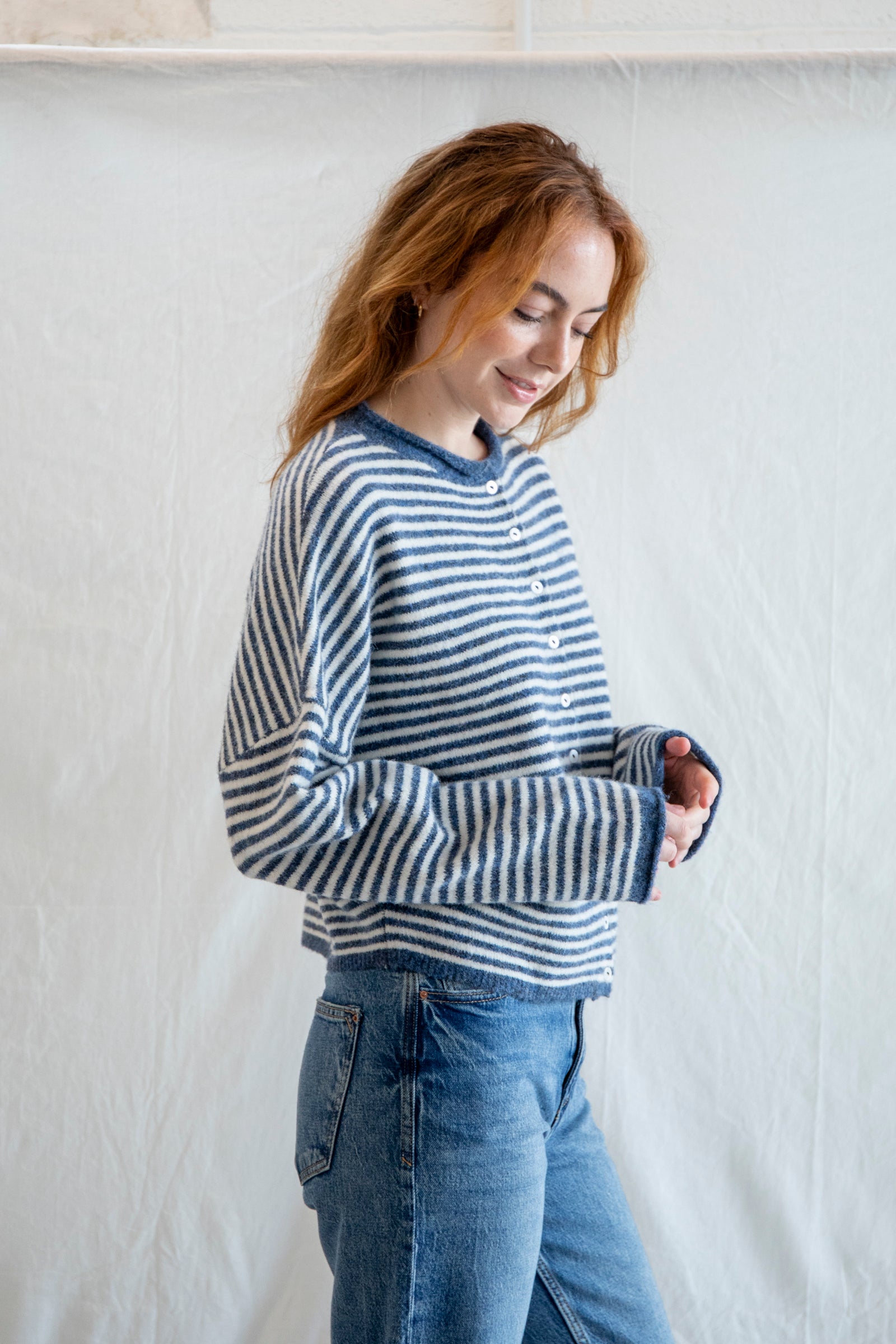 Maisie Sweater in Denim Stripe