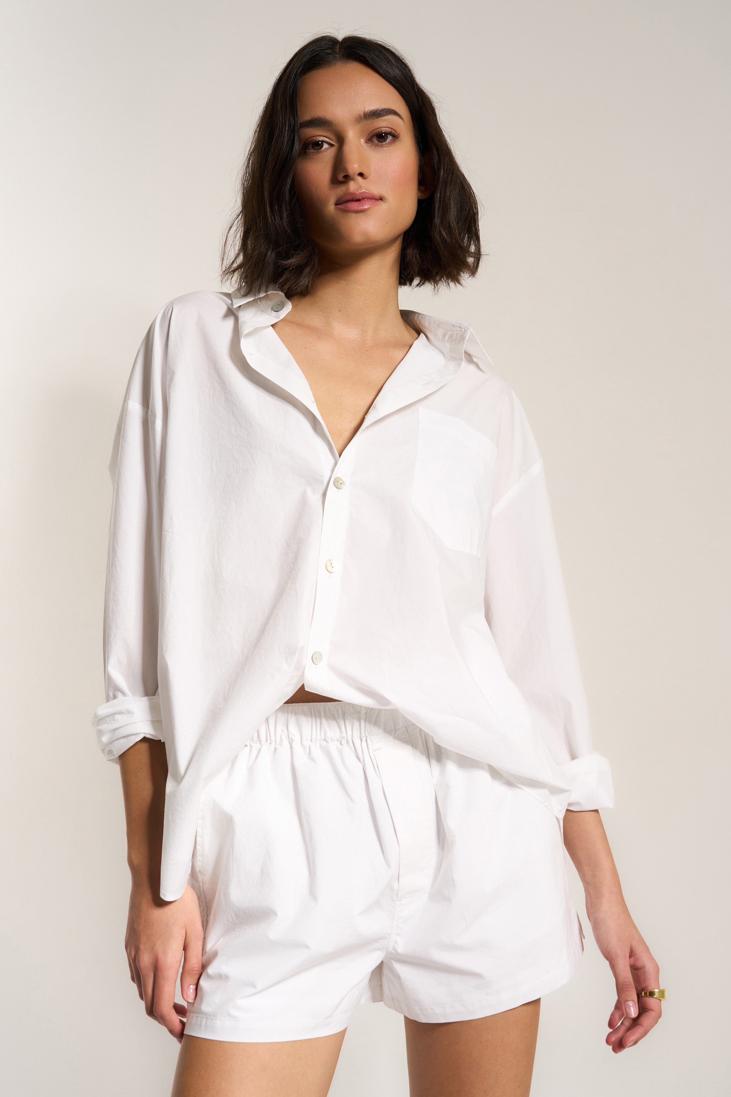 The Poplin Button Down - White
