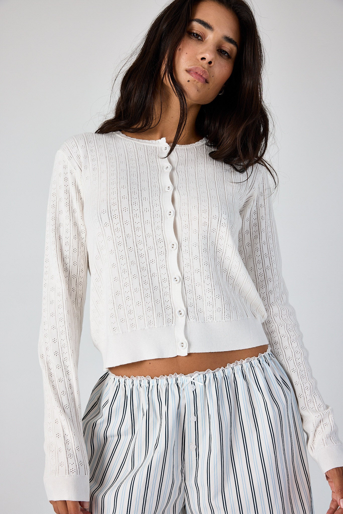 Pipa Pointelle Cardigan