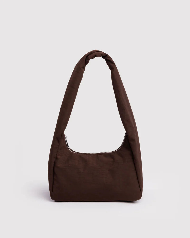Small Nylon Meringue Bag in Coffee