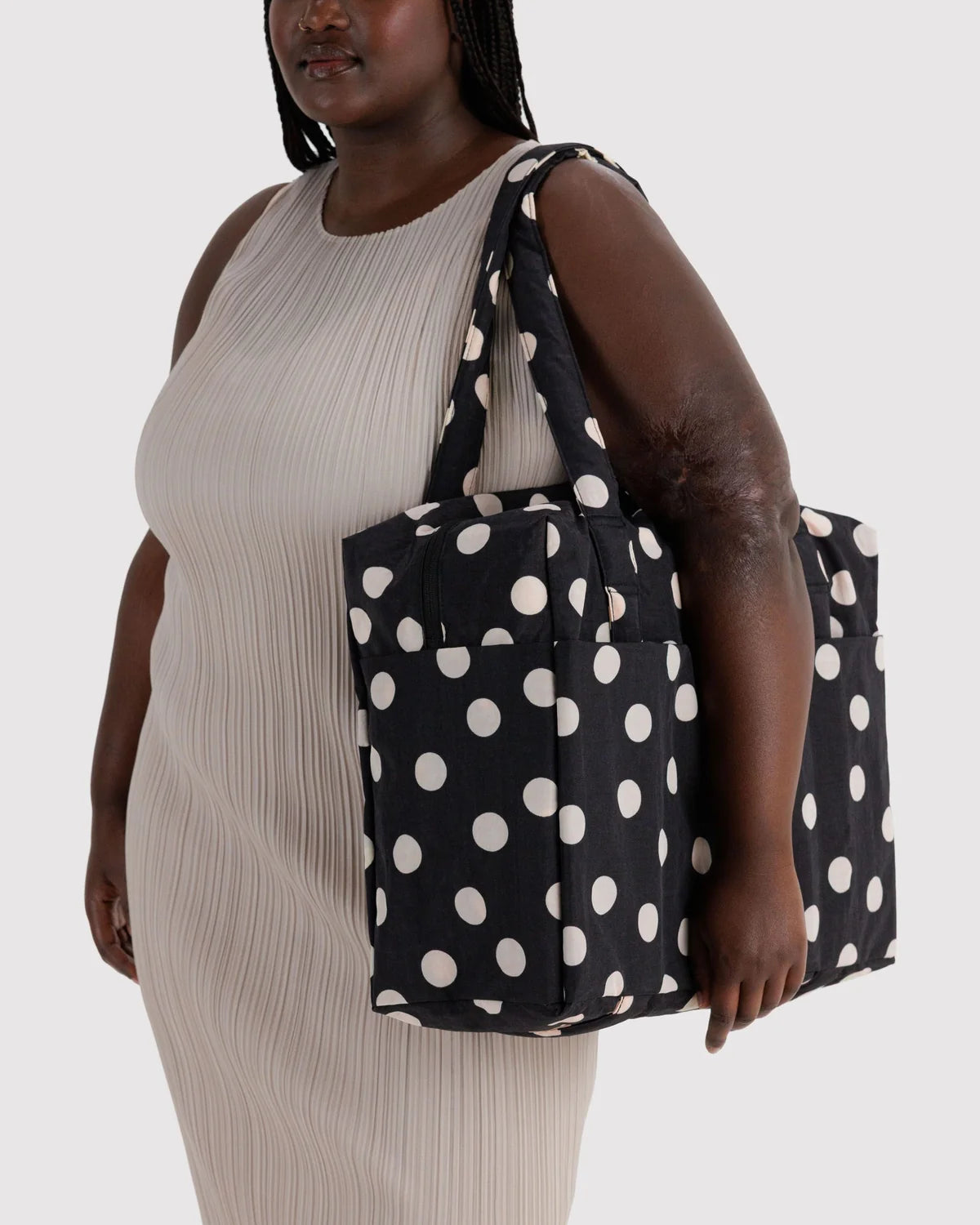 Cloud Carry On in Black and Cream Polka Dot