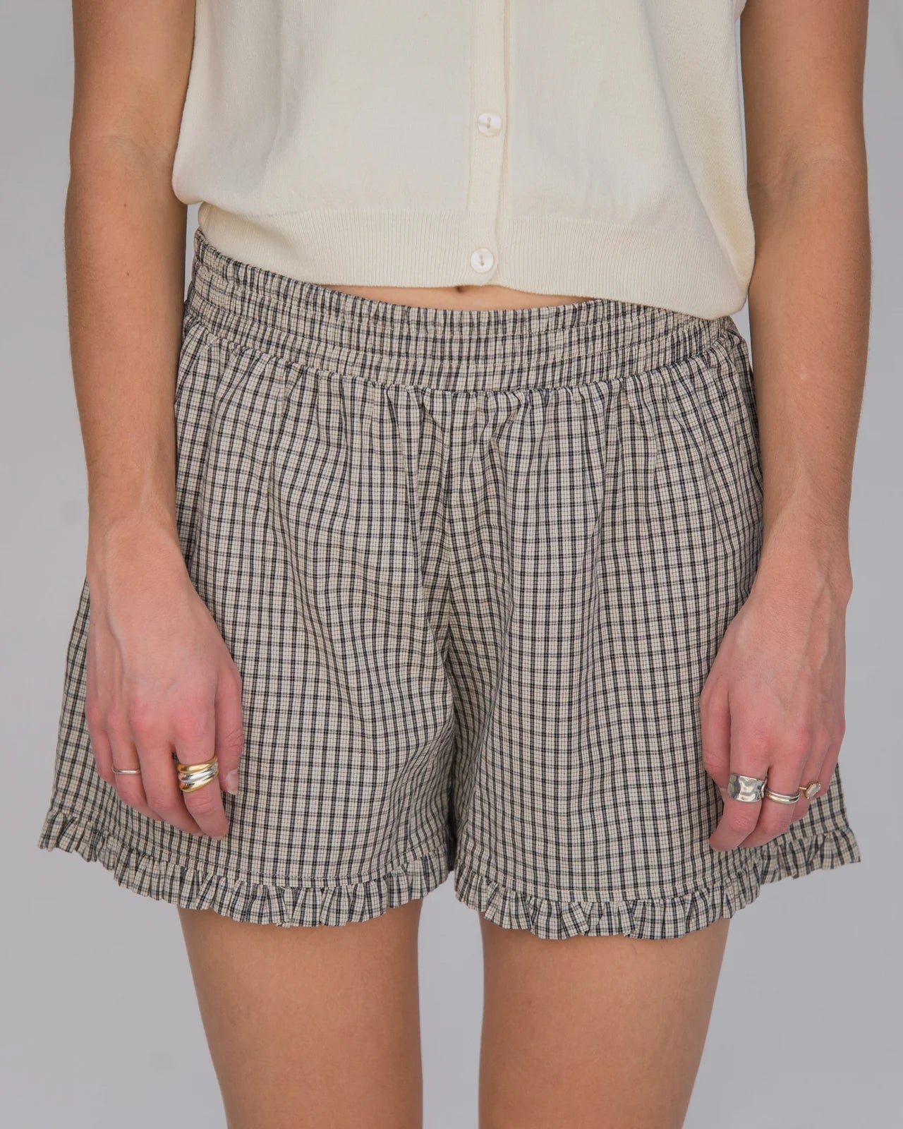 Boxer Shorts in Black Plaid