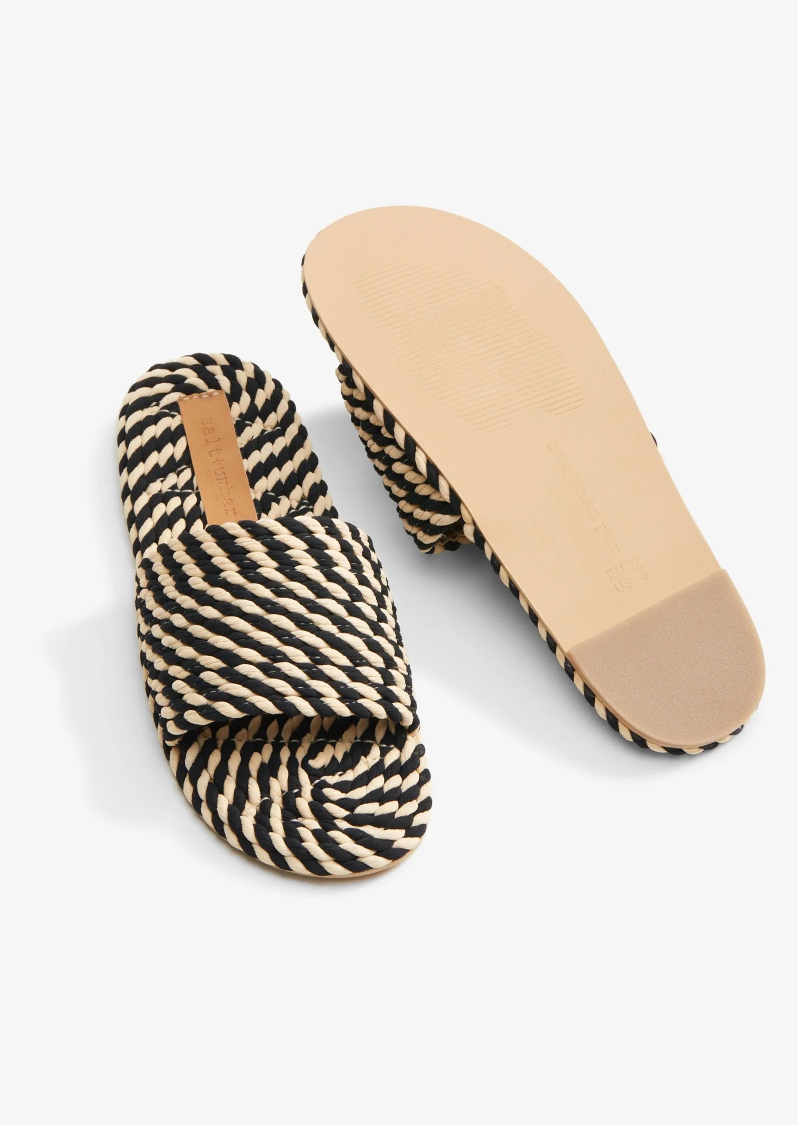 Sunny Sandals in Black + Cream