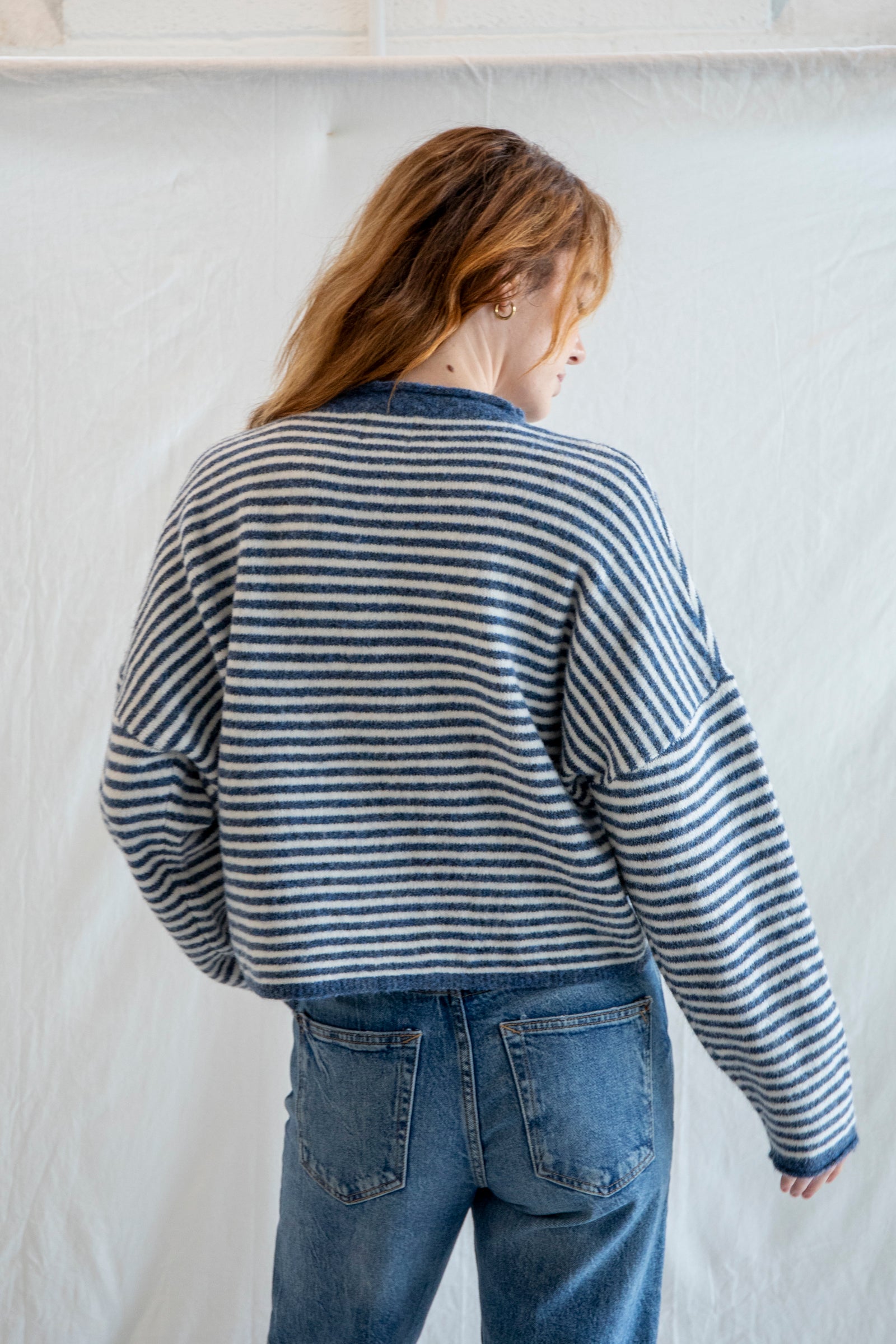 Maisie Sweater in Denim Stripe