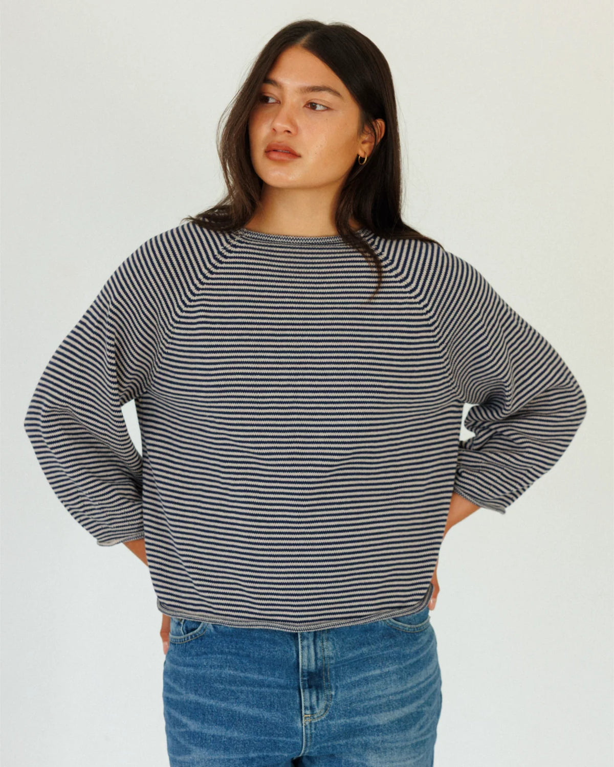 Jeanie Sweater in Blue Stripe