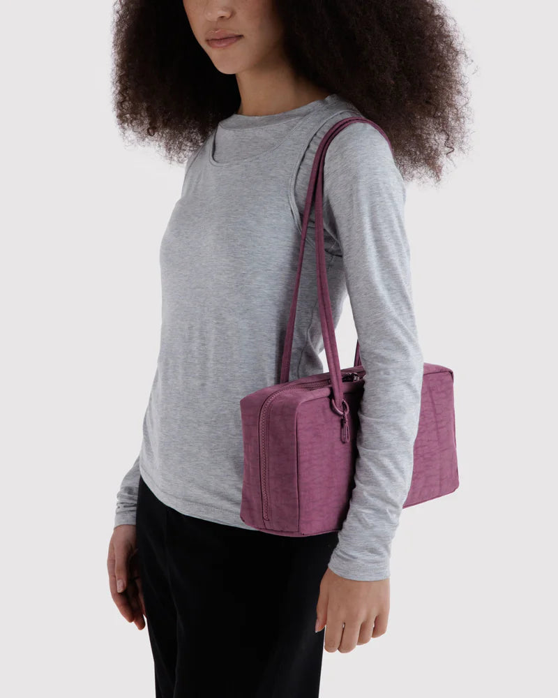 Nylon Bowler Bag in Wild Plum