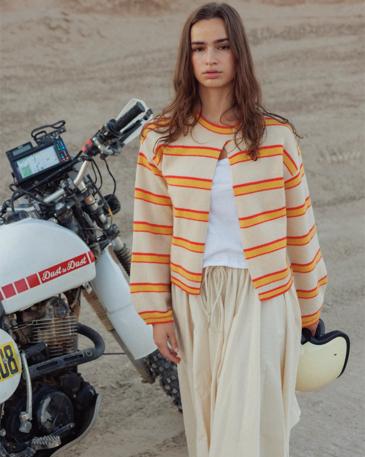 Payton Sweater in Yellow & Red Stripe