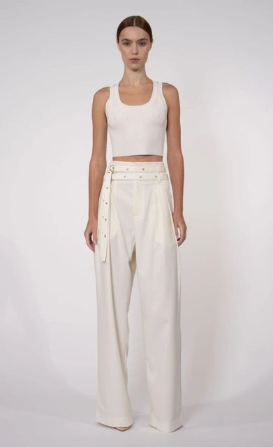 Fabi Wide Leg Pant in Oat
