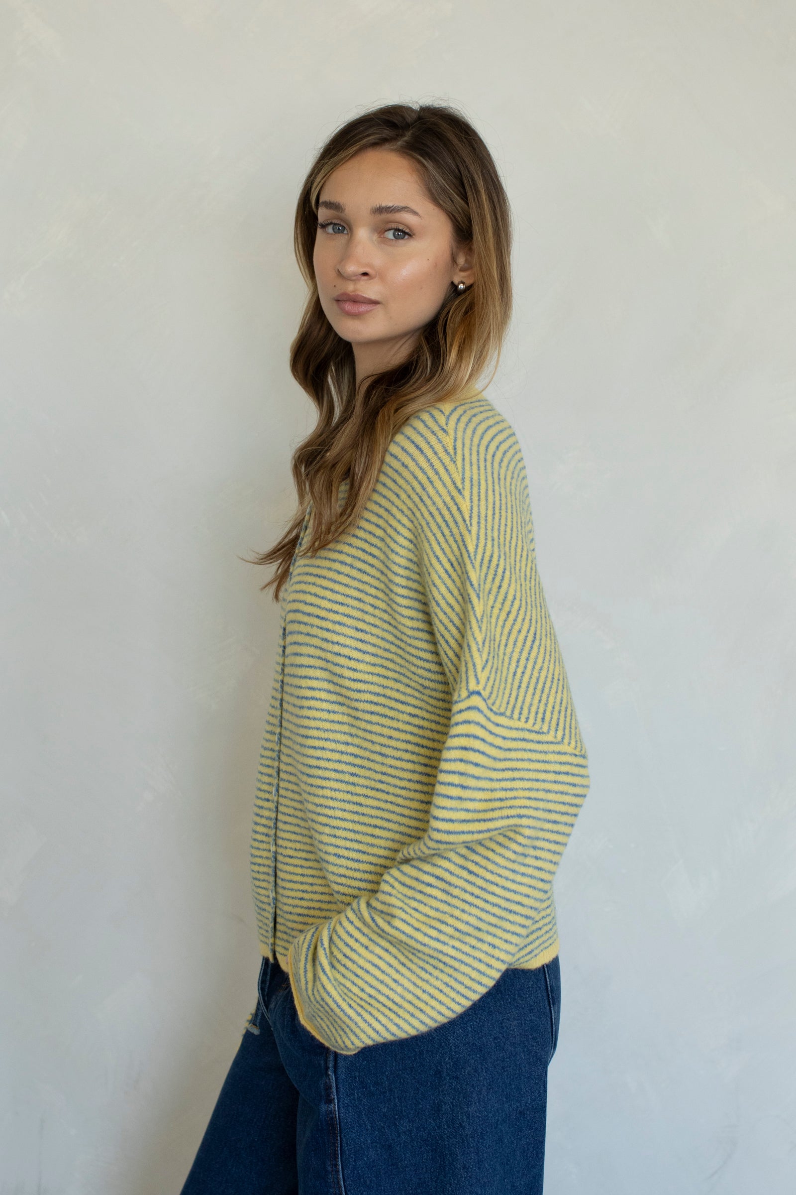 Maisie Sweater in Mini Butter Stripe