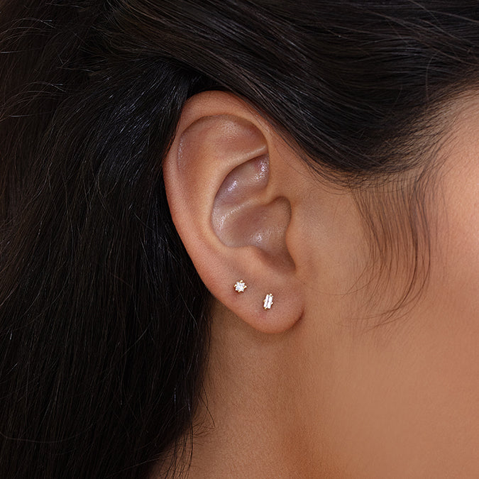 White Diamond Mini Princess Stud