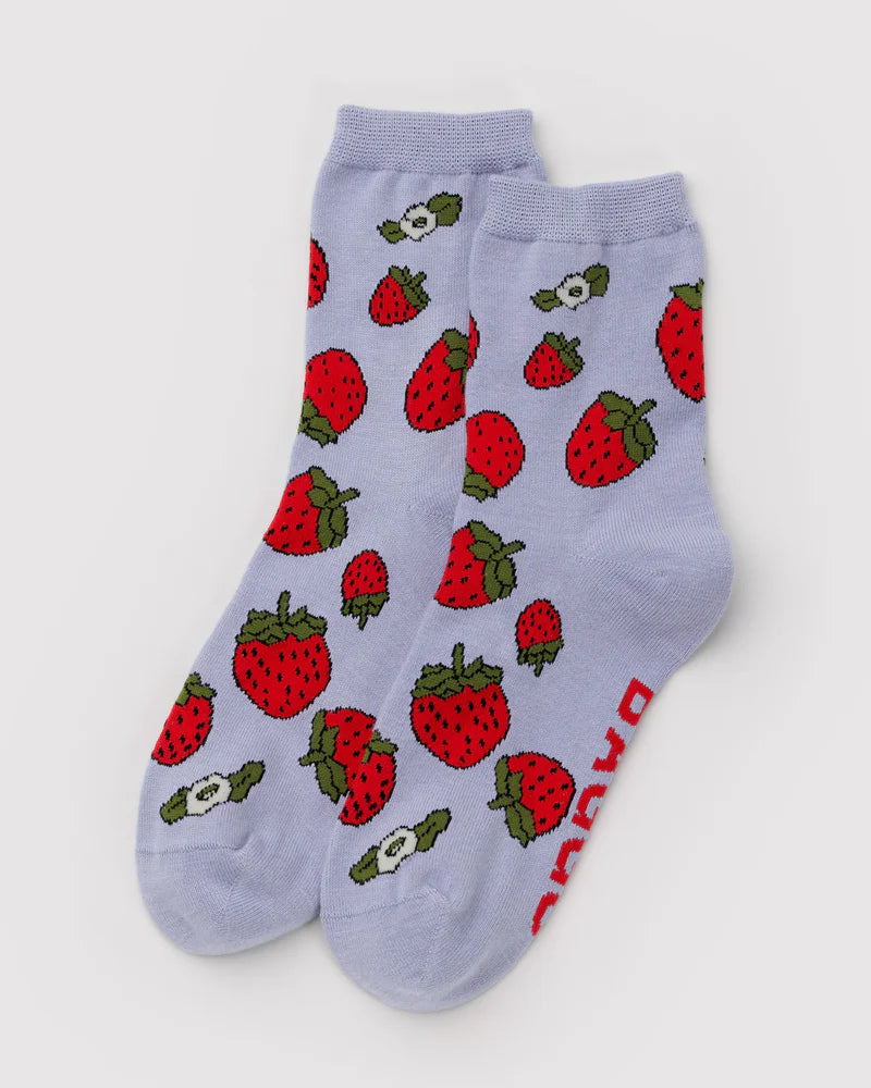 Crew Sock in Strawberry Blossom