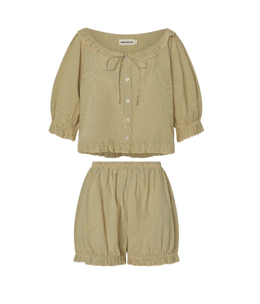 Romeo Set in Green Stripe