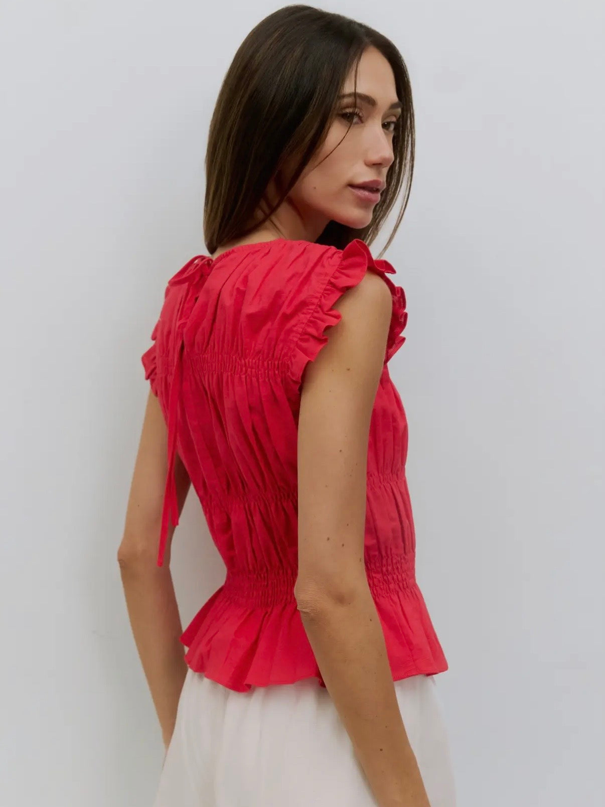 Jane Smocked Ruffle Top