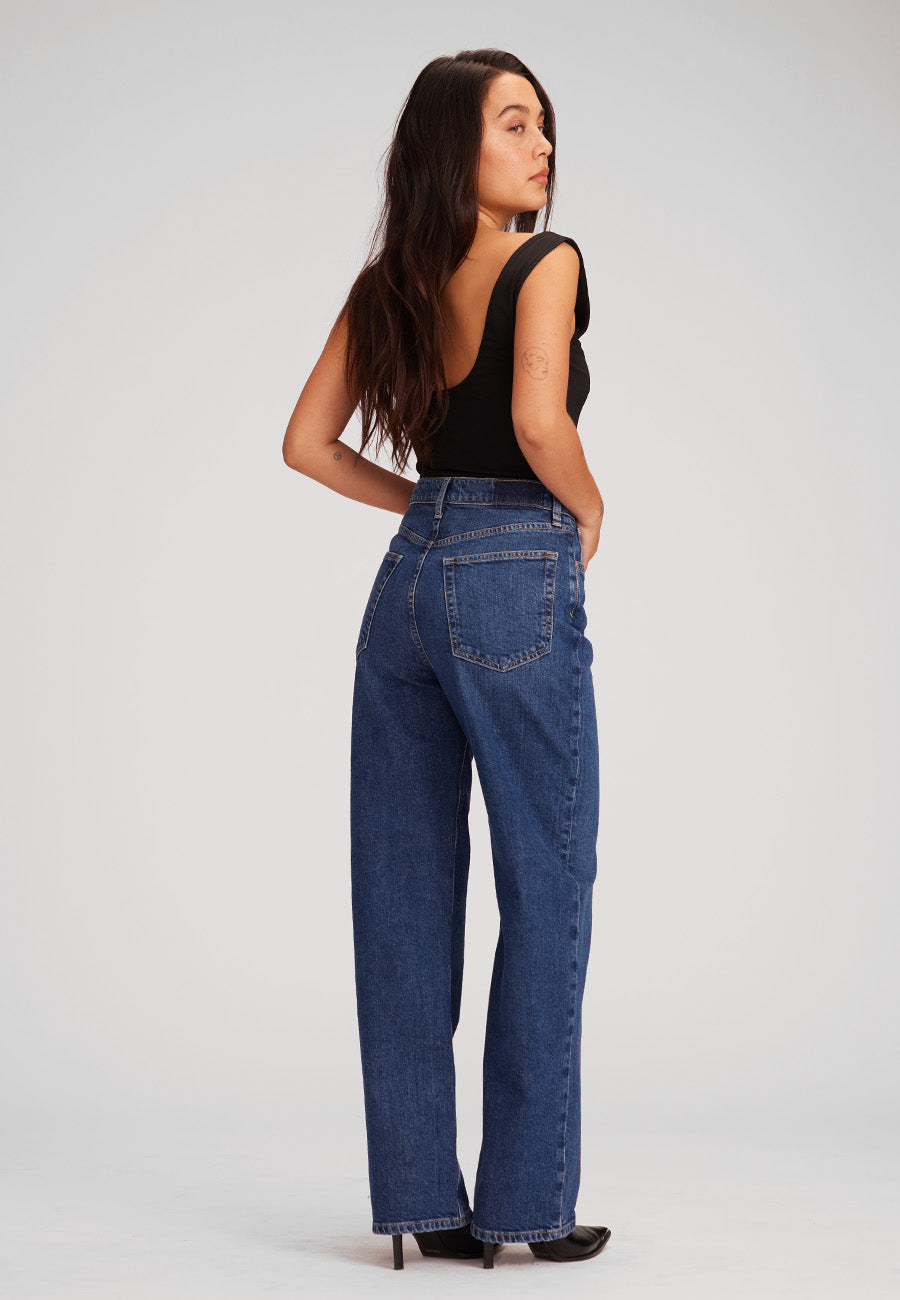 Archer High Rise Loose Fit - Smooke Blue