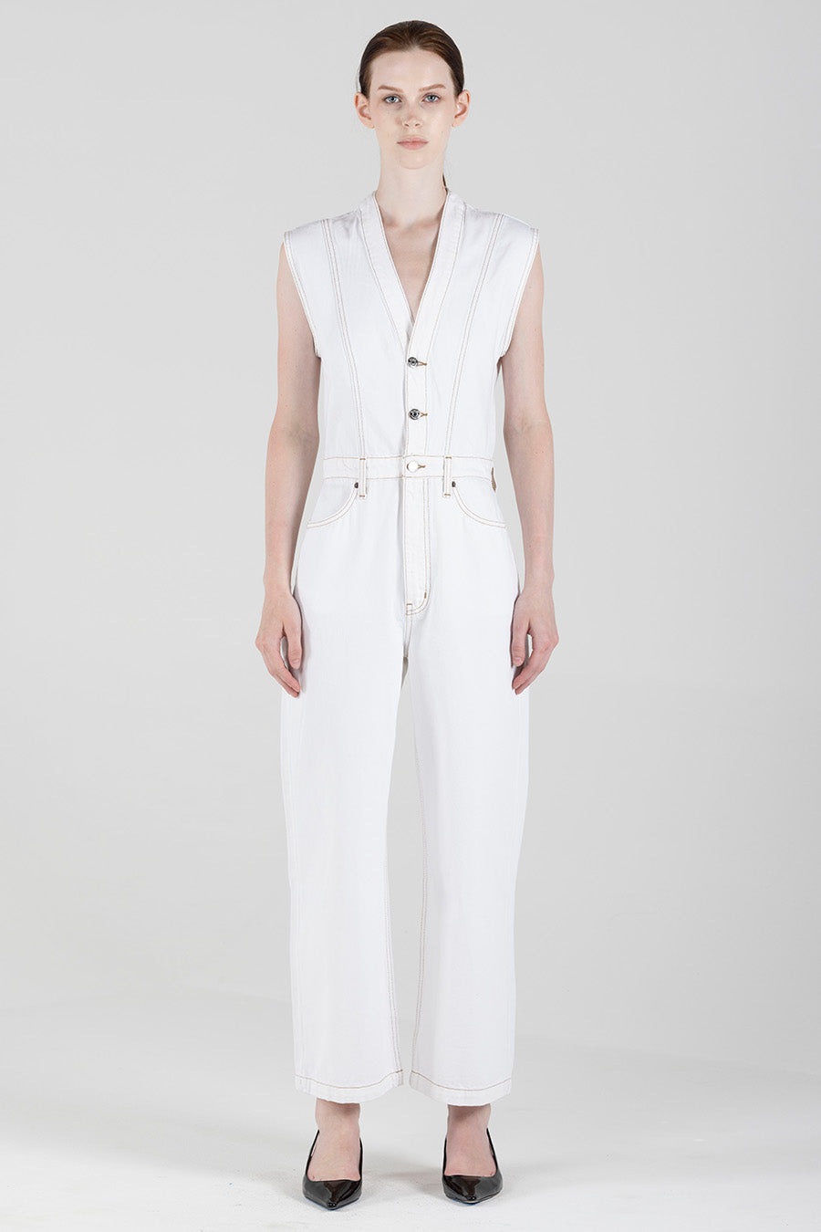 Camden Jumpsuit - Vintage White