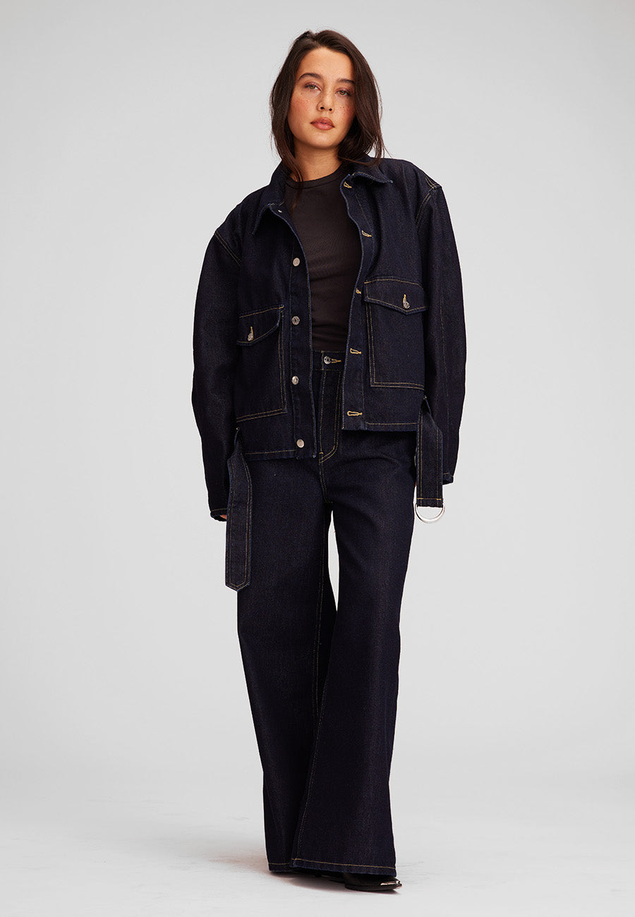 Nelson Belted Trucker Jacket - Late Night