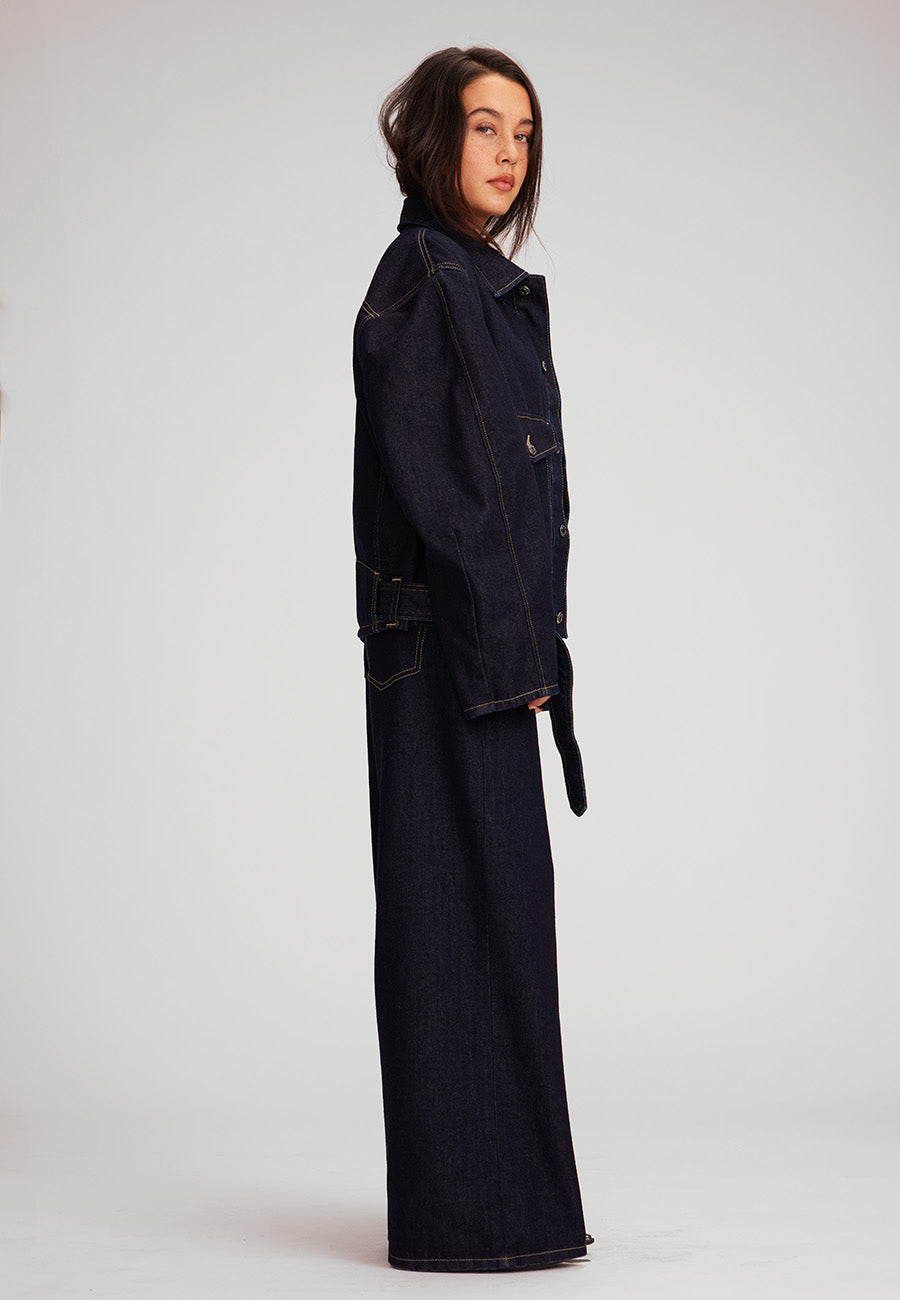 Nelson Belted Trucker Jacket - Late Night