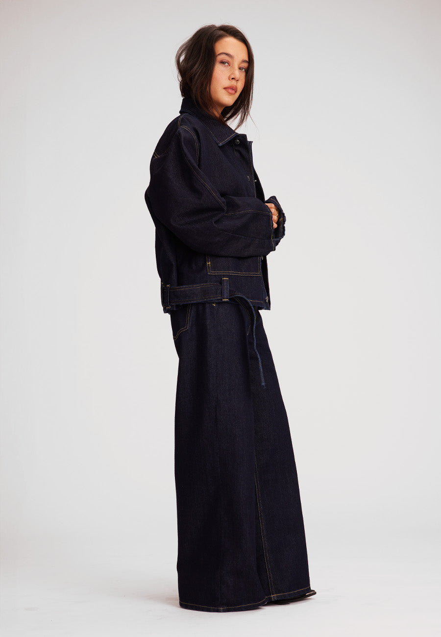 Nelson Belted Trucker Jacket - Late Night