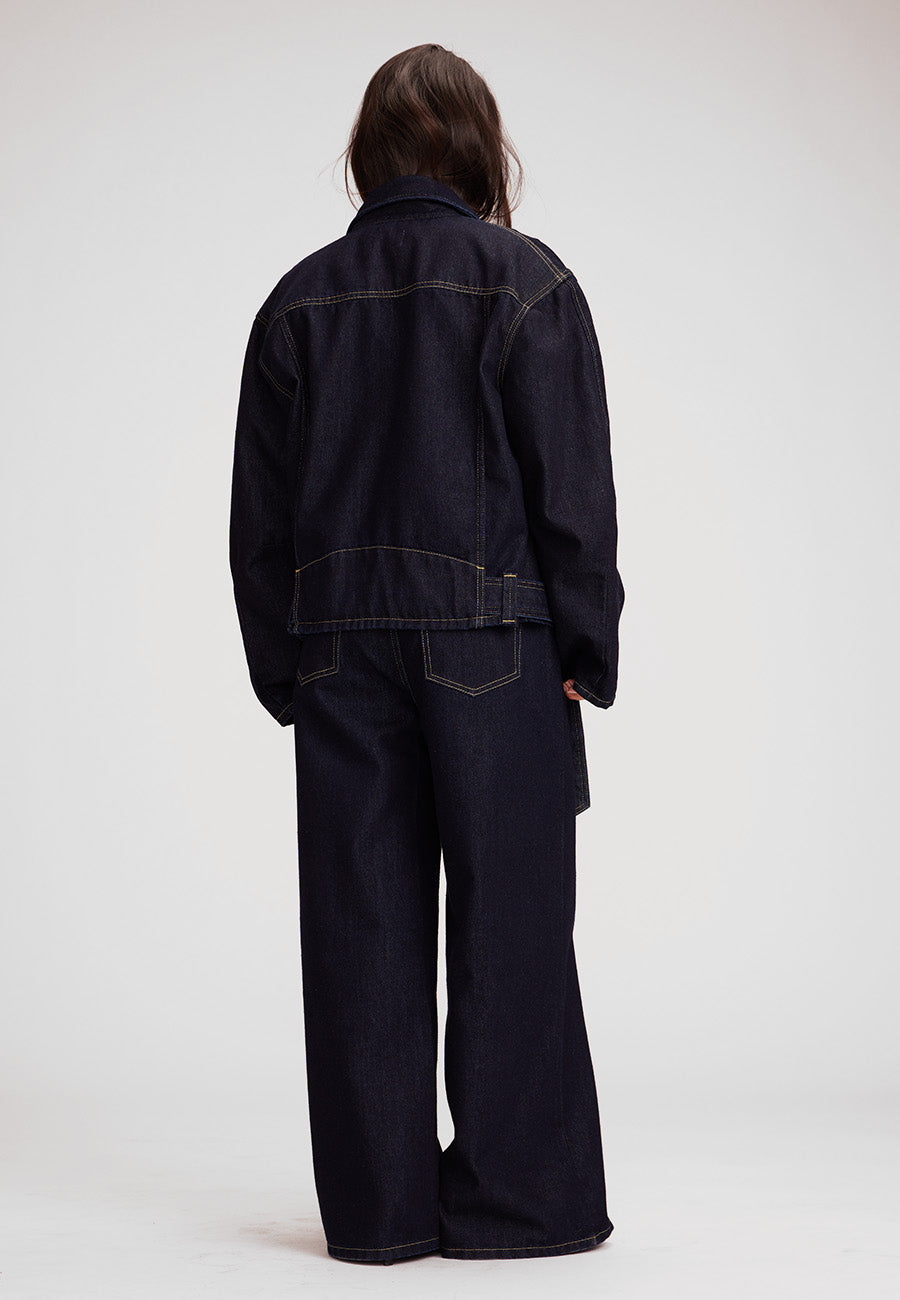 Nelson Belted Trucker Jacket - Late Night