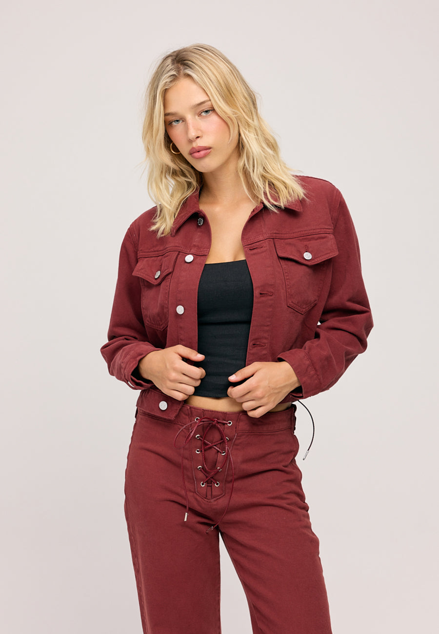 Vice Laced Jacket - Ruby